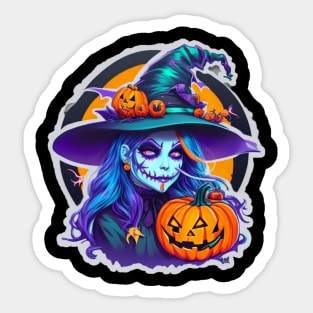 Witch Halloween Sticker